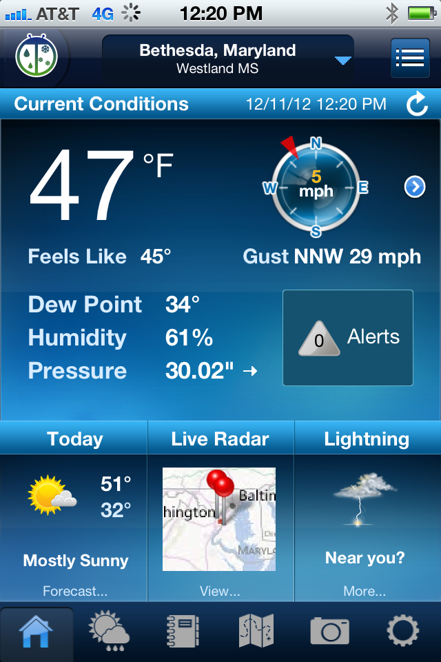 WeatherBug Elite iPhone